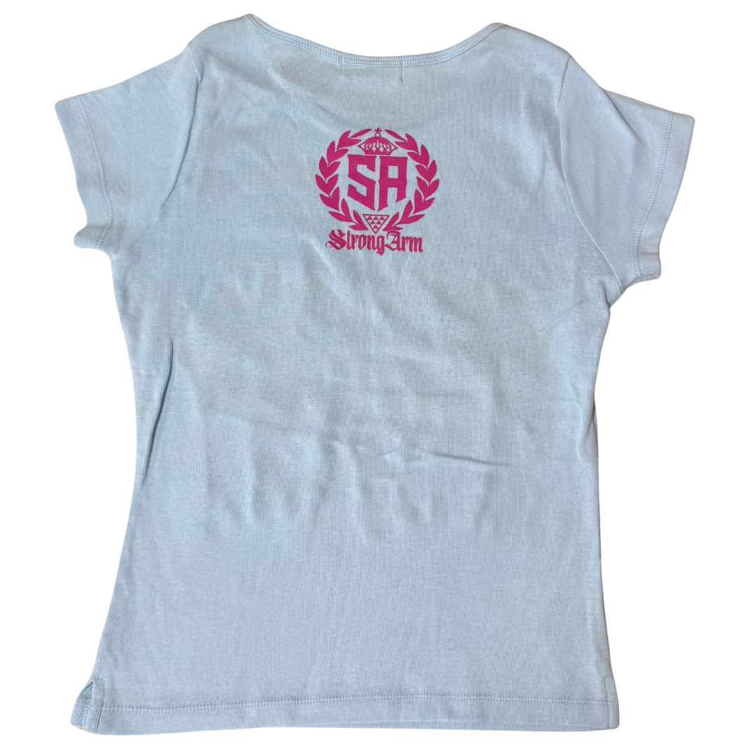 Strongarm Wahine Purple & Blue Baby Tee - Bundle