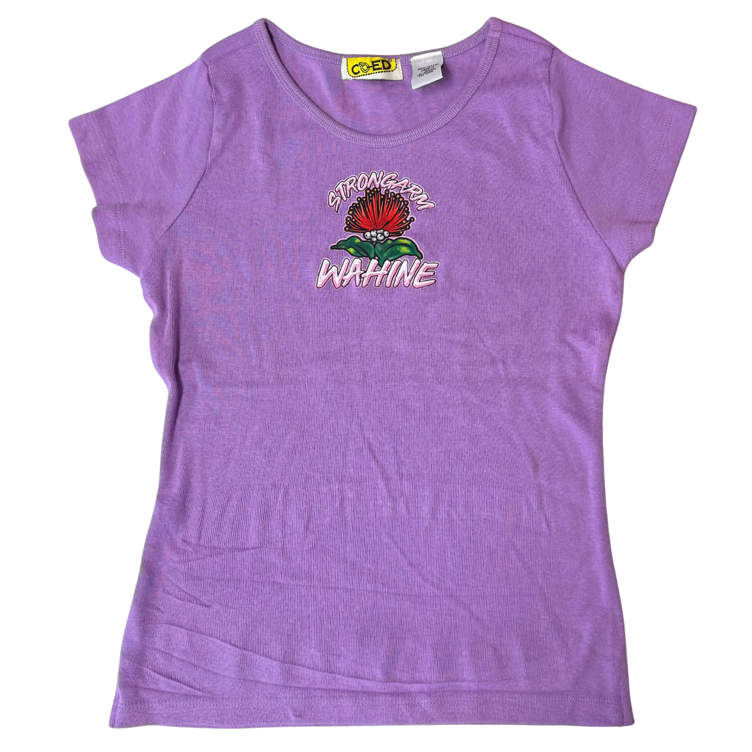 Strongarm Wahine Purple & Blue Baby Tee - Bundle