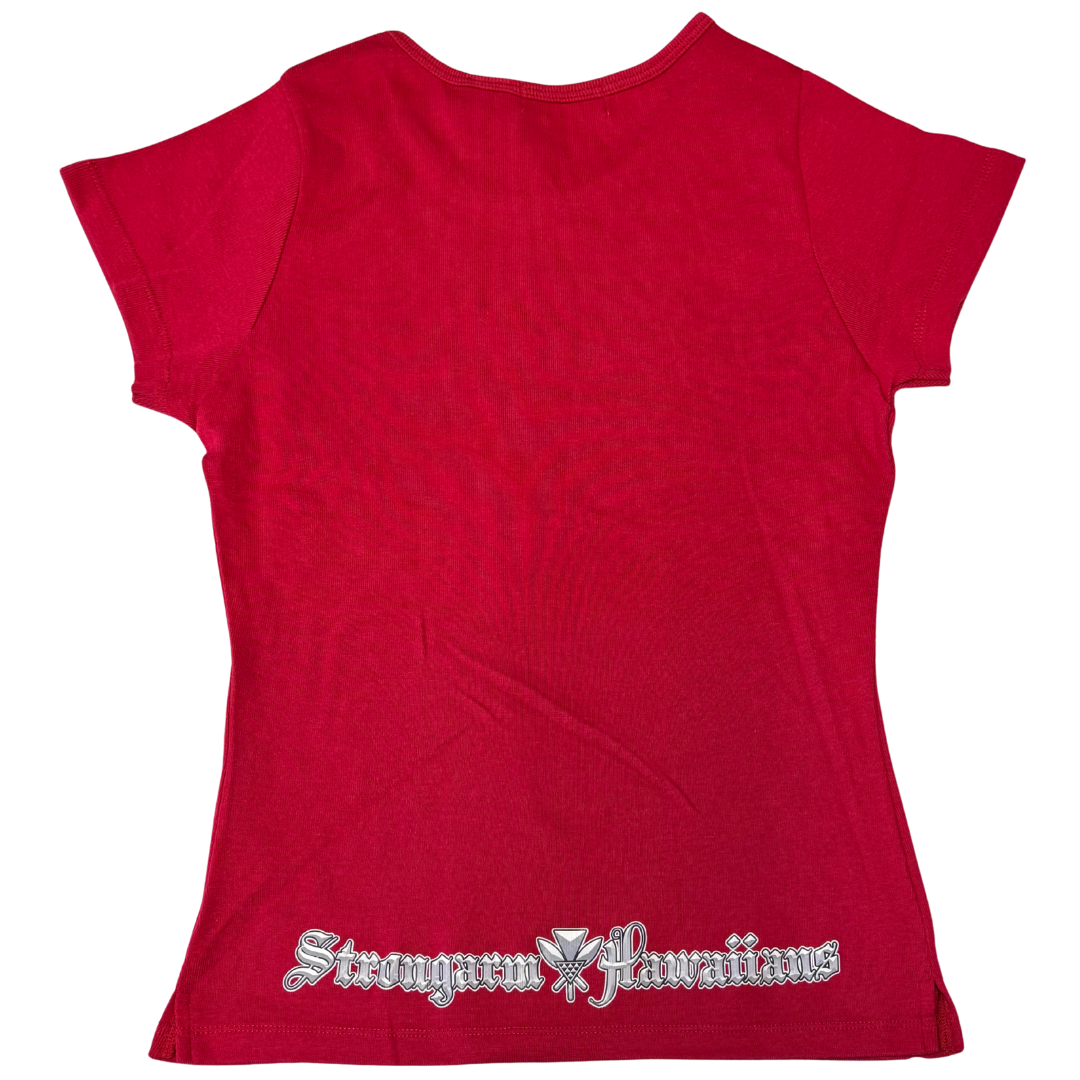 Strongarm Wahine Red & White Baby Tee - Bundle