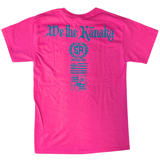 We The Kanaka Pink/Blue - Cotton T-Shirt