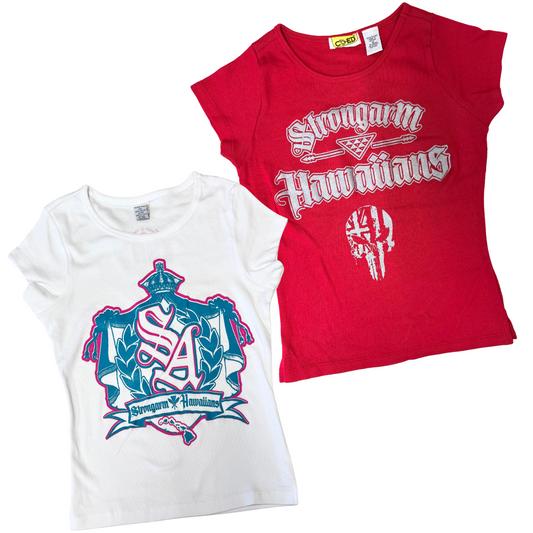 Strongarm Hawaiians Red & White Baby Tee - Bundle