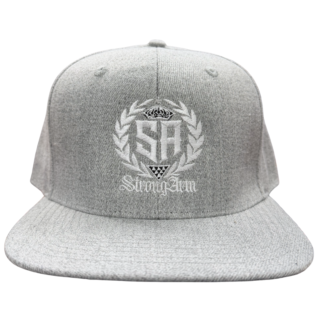 Strong Arm White Logo Heather Gray - Snapback