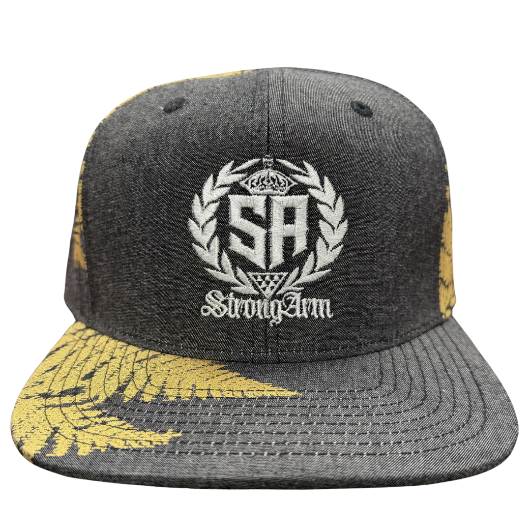 Strong Arm Dark Gray + Gold Palapalai - Snapback
