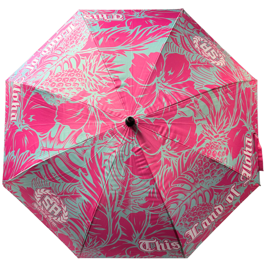 Pink/Blue Pineapple Floral - Umbrella