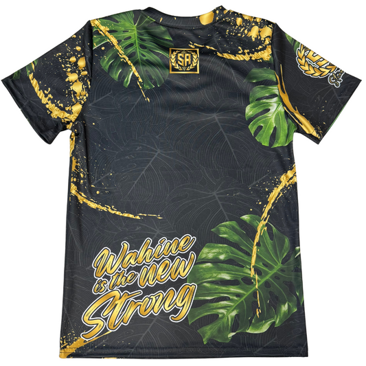 Stay Uʻi Gold Monstera - Women's V Neck Sub Shirt