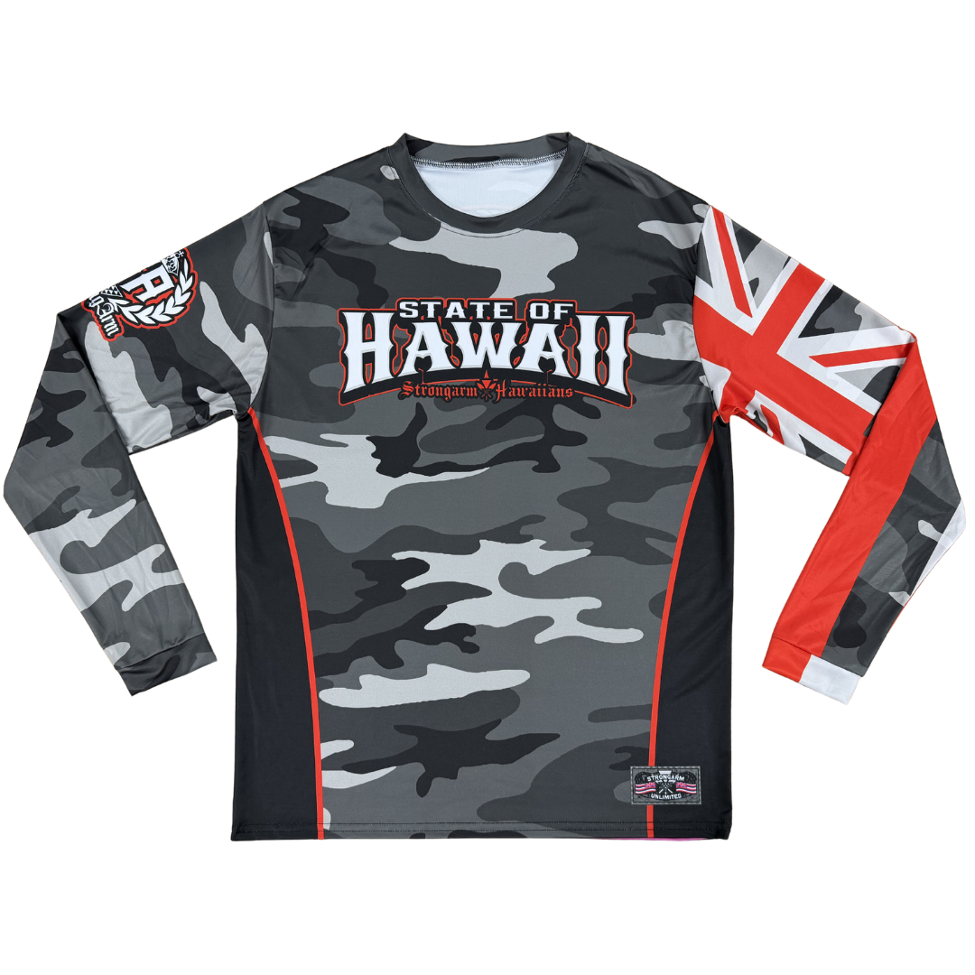 State of Hawaii Gray Camo - Long Sleeve