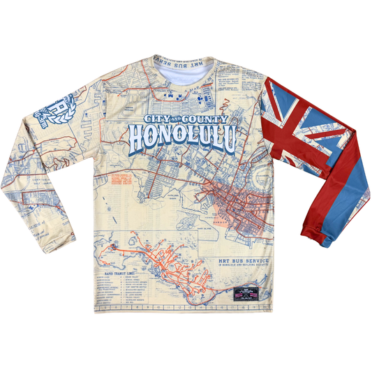 City & County Old Honolulu Map - Long Sleeve