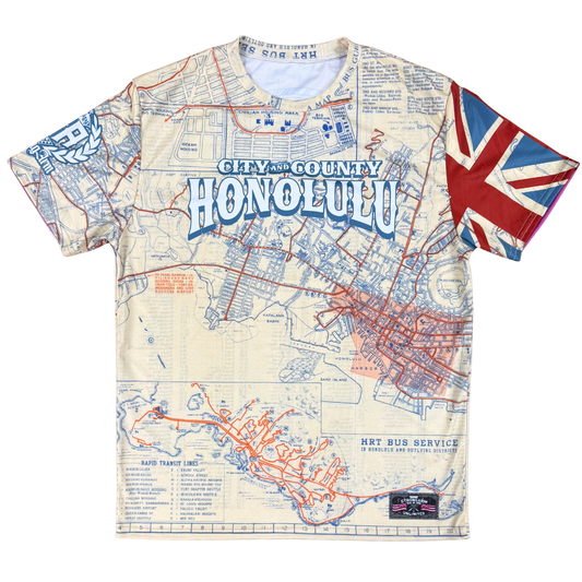 City & County Old Honolulu Map - Sub Shirt