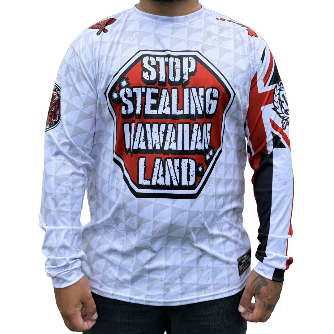 Stop Stealing Hawaiian Land (Keʻokeʻo Edition) - Long Sleeve