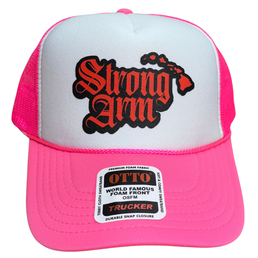 Strong Arm Pink/White - Trucker Hat