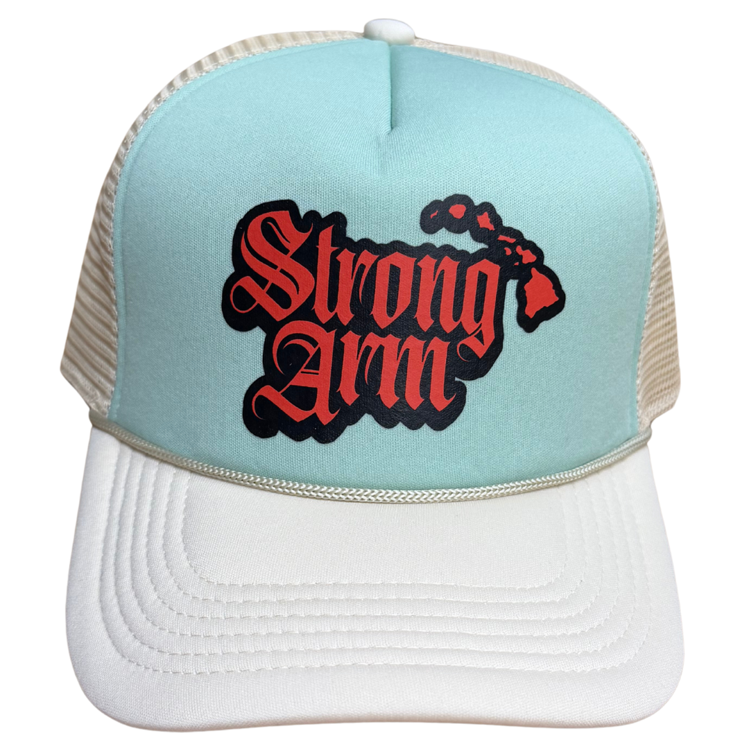 Strong Arm Beige/Mint - Trucker Hat