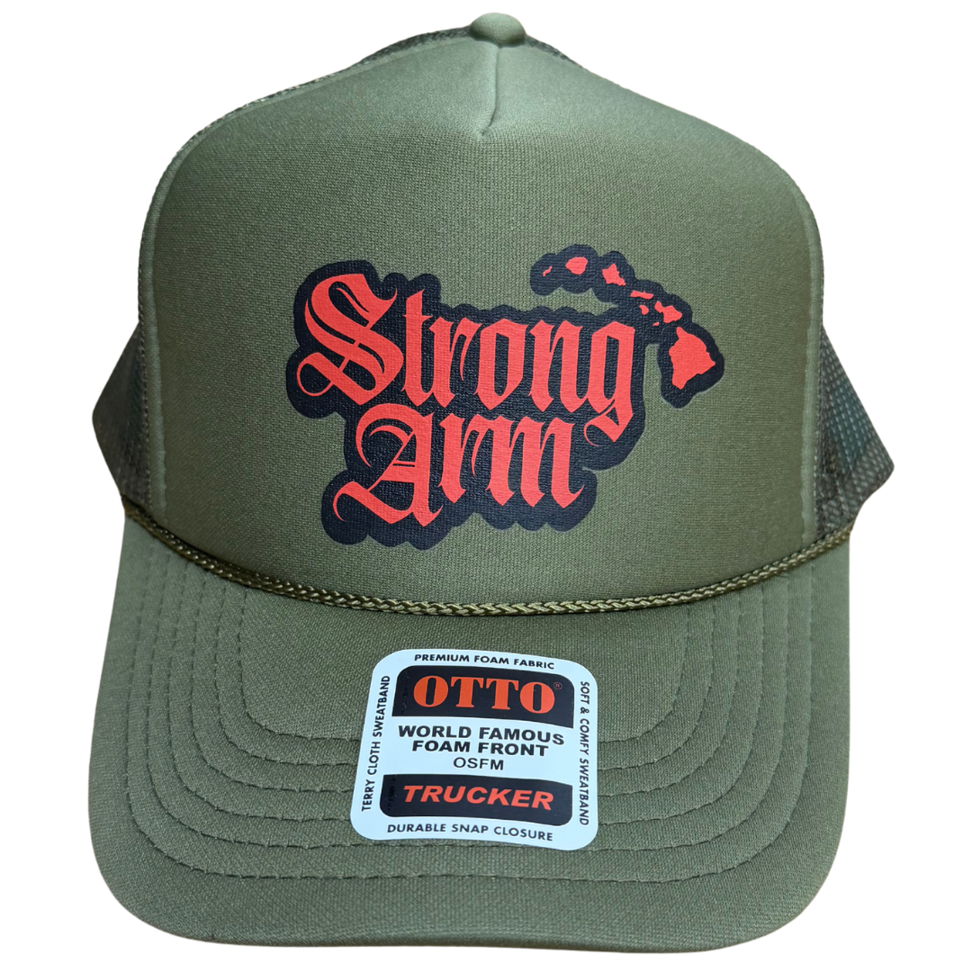 Strong Arm Olive Green - Trucker Hat
