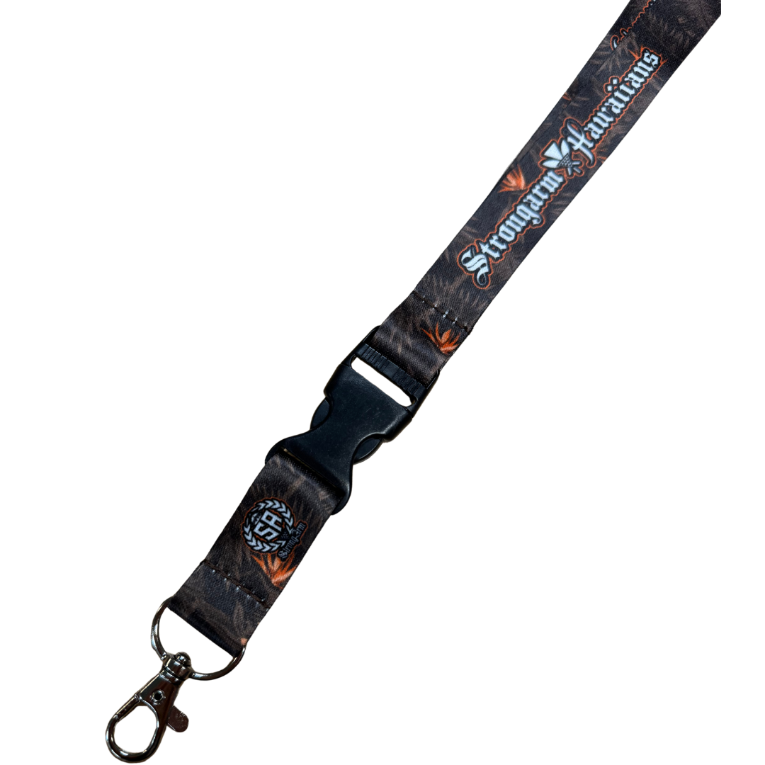 Strongarm Hawaiians Brown/Orange Bird of Paradise - Lanyard