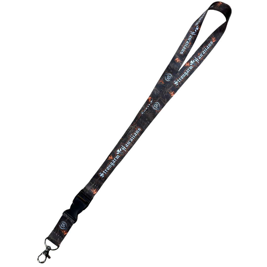 Strongarm Hawaiians Brown/Orange Bird of Paradise - Lanyard