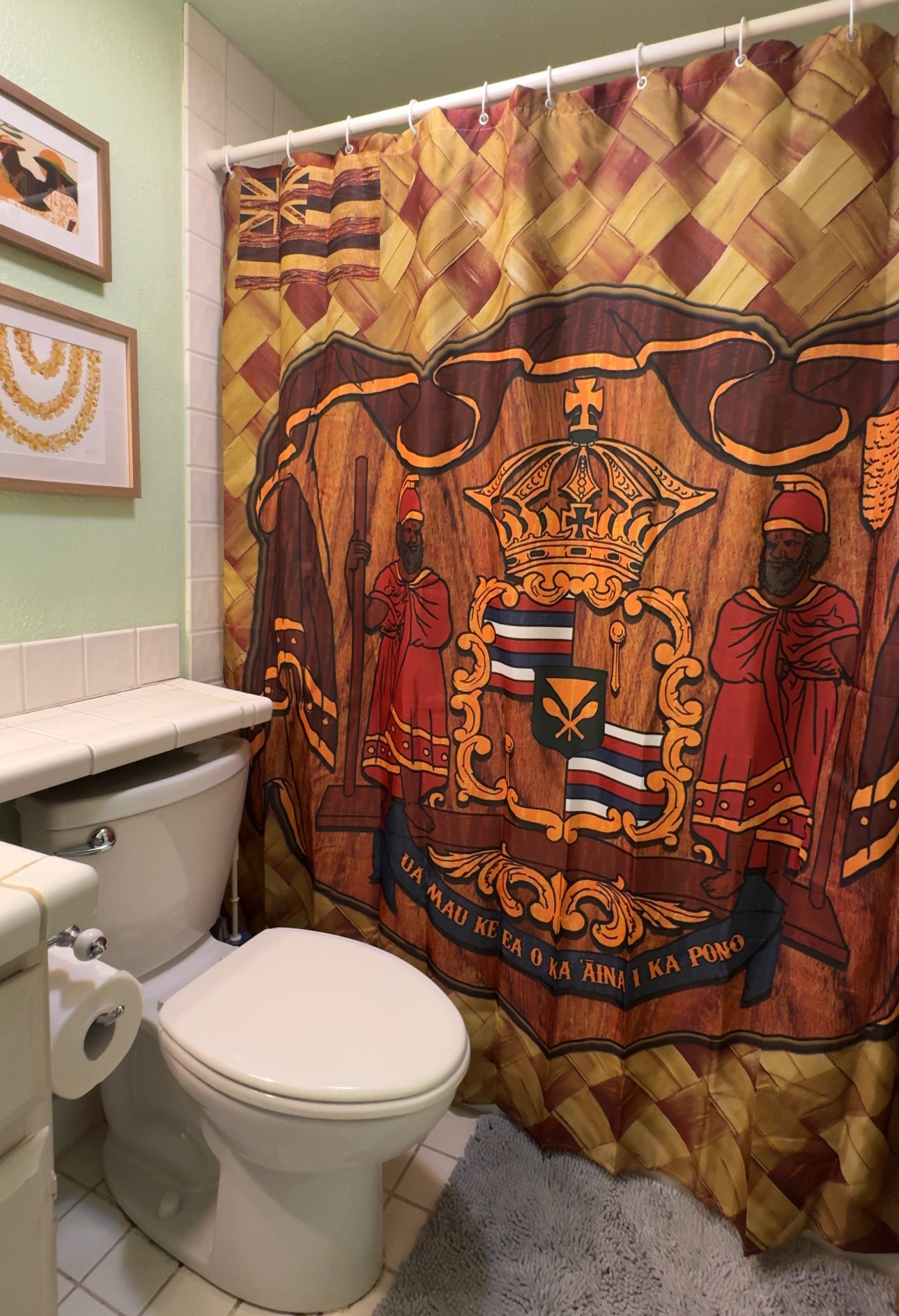 Hawaiian Coat of Arms - Shower Curtain
