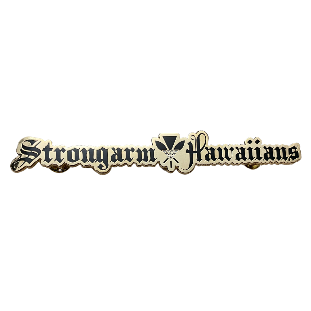 Strongarm Hawaiians Gold Enamel Pin