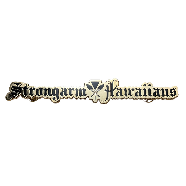 Strongarm Hawaiians Gold Enamel Pin