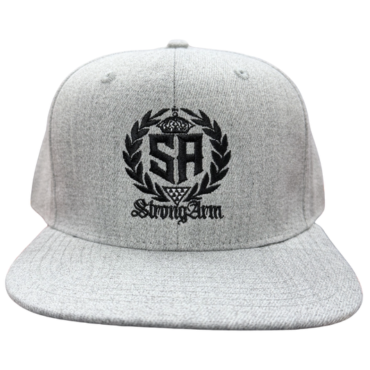 Strong Arm Black Logo Heather Gray - Snapback