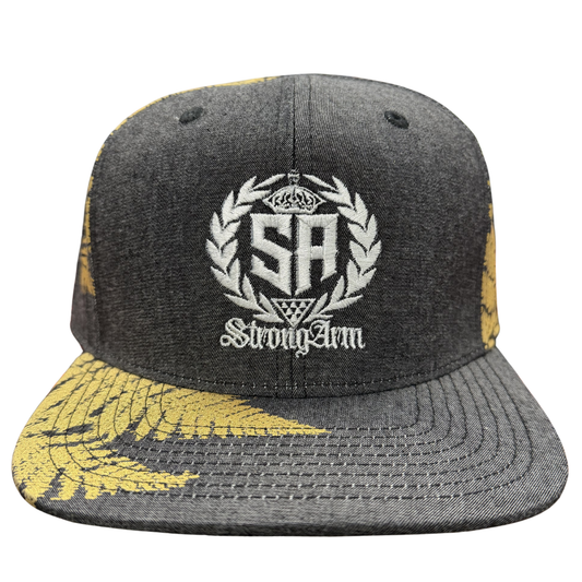 Strong Arm Dark Gray + Gold Palapalai - Snapback